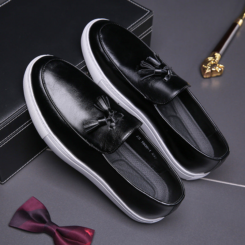 Men's Tassel Plus Size Low Top Slip-on Business Formal Men's Casual Leather Shoes
