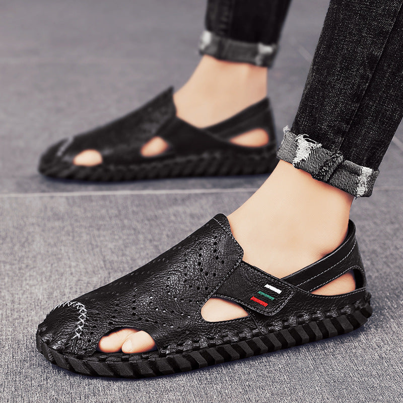 Men's Summer Fashion Closed Toe Green Less Lightweight Sandals