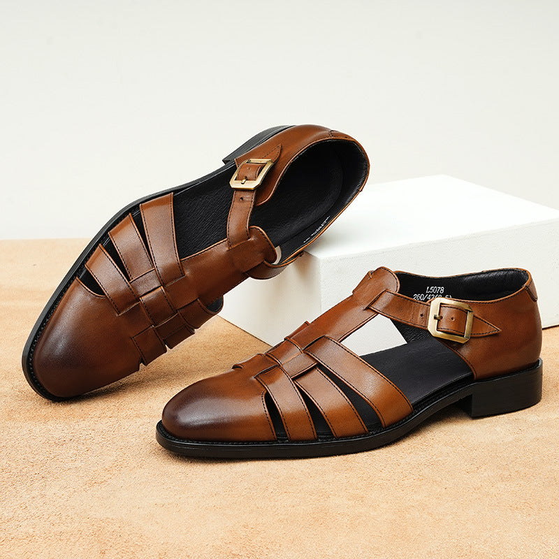 Men's Genuine Retro Fashion Business Summer Breathable Sandals