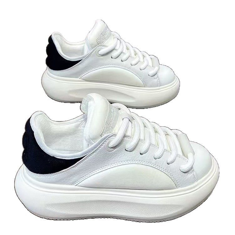 Women's Platform White Fashionable Sports Breathable Bread Women's Casual Shoes