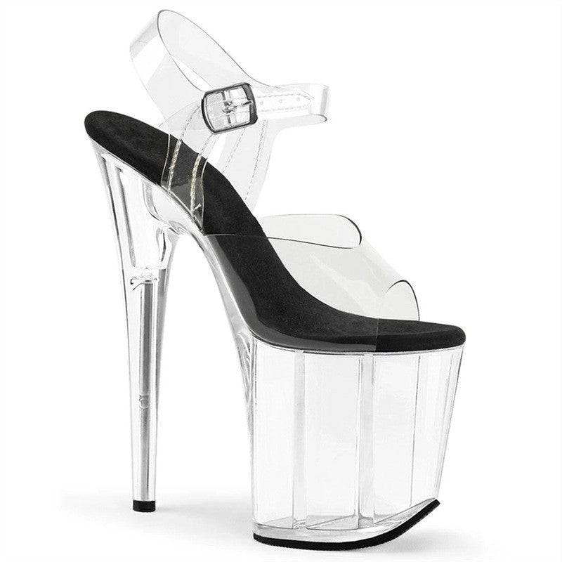 Women's & Men's Summer Buckle Stiletto Transparent Graceful Fashionable Heels