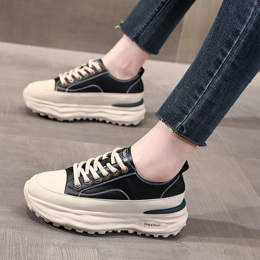 Women's Attractive Slouchy White Autumn Platform Casual Shoes