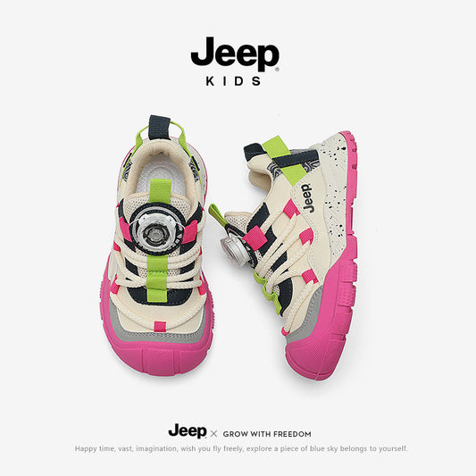 Children's Autumn Hiking Outdoor Waterproof Button Kid's Sneakers