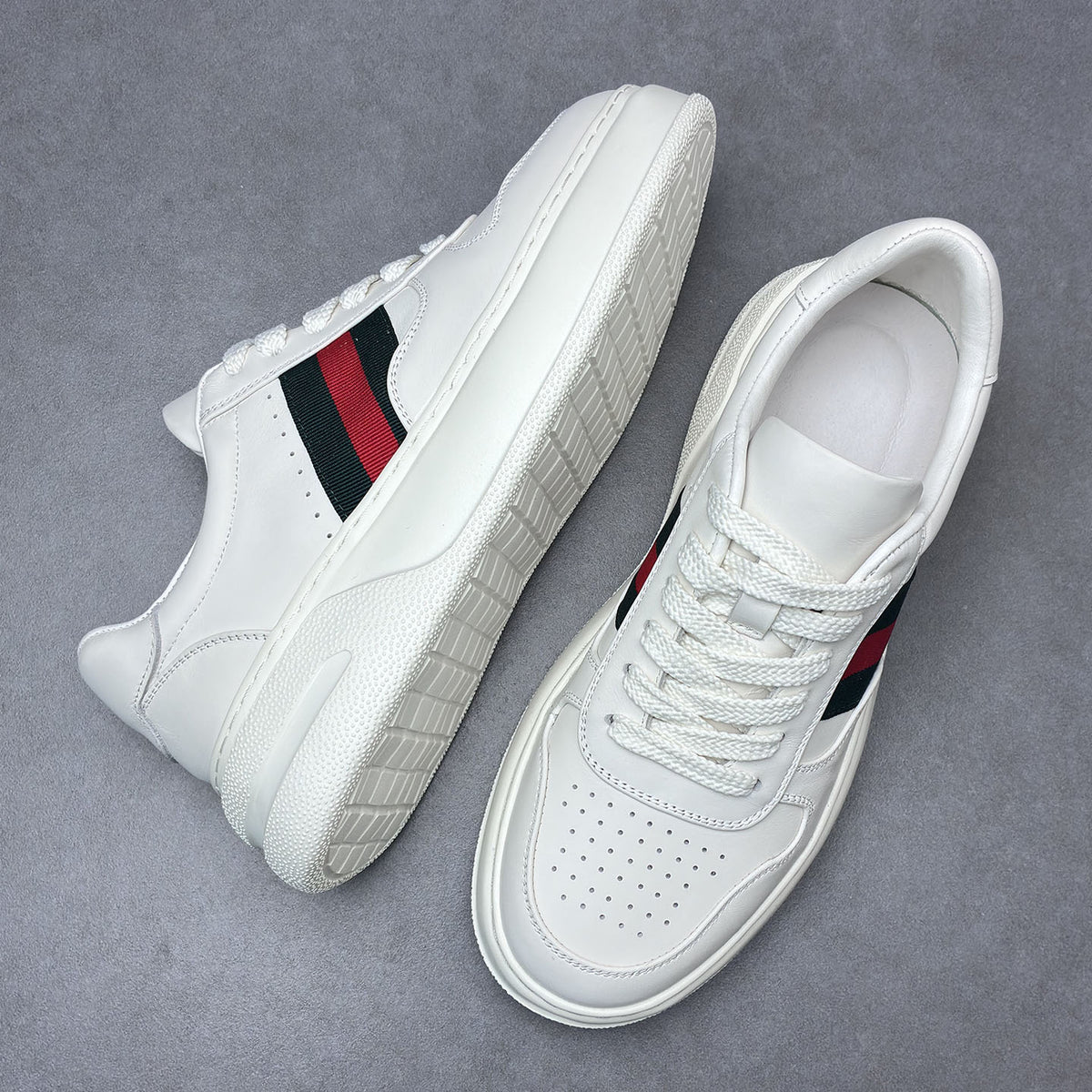 Men's Cowhide Easy Wear Lightweight Platform Fashion Spring Sneakers