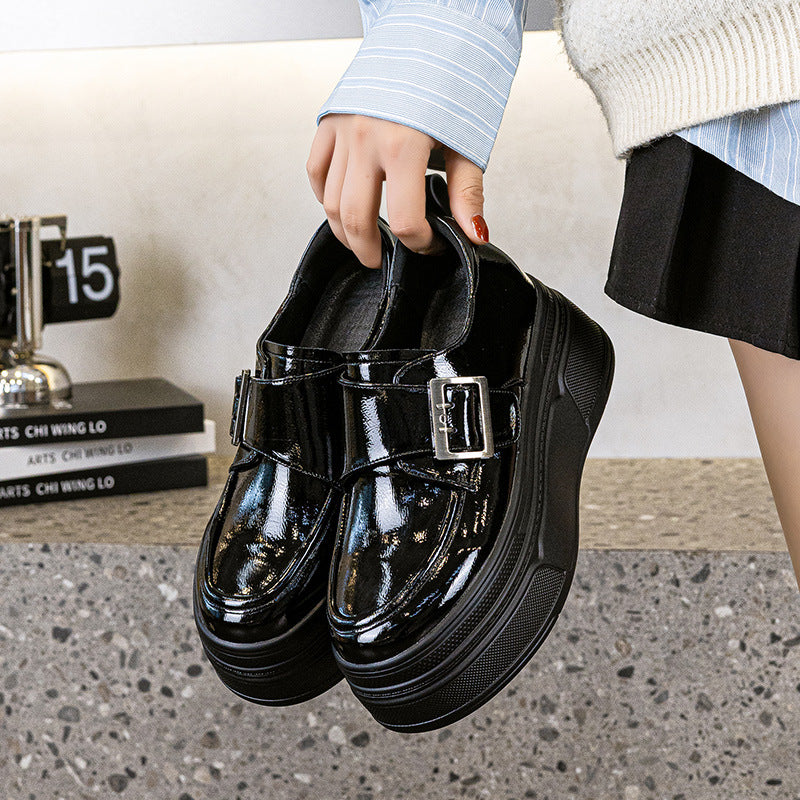 Women's Platform British Muffin Mary Jane Pumps Loafers