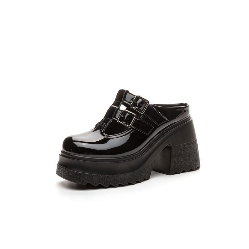 Thick High Platform Low-cut Muffin Bottom Little Heels