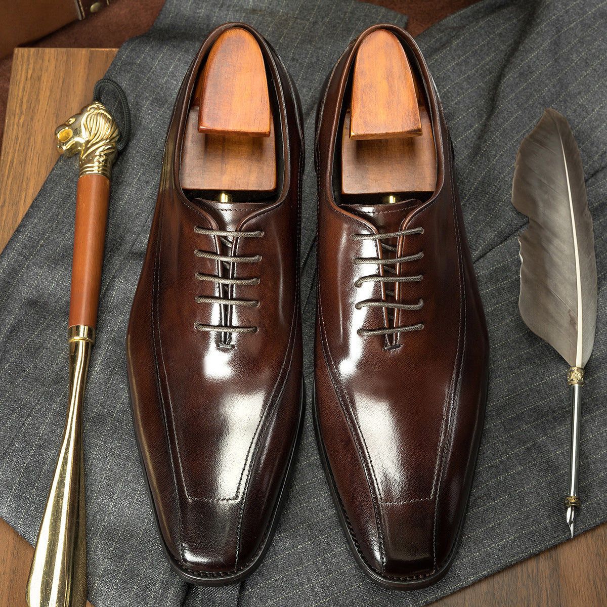 Men's Two-way Business Oxford Korean Style Cowhide Men's Shoes
