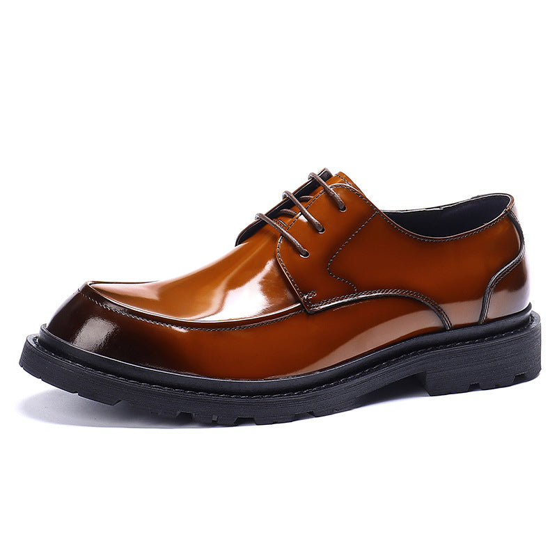 Men's Big Promotion Genuine British Derby Bright Dress Men's Shoes