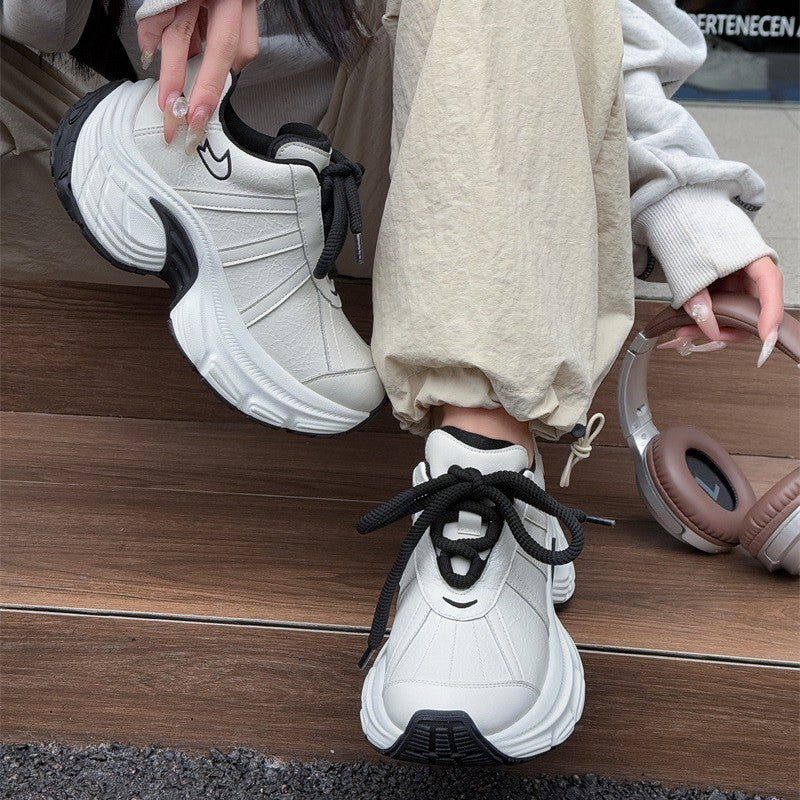 Color Thick Bottom Small Height Increasing Early Sneakers