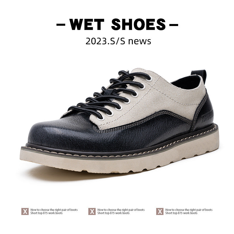Men's Retro Style Plus Sizes Size Outdoor Mountaineering Leather Shoes
