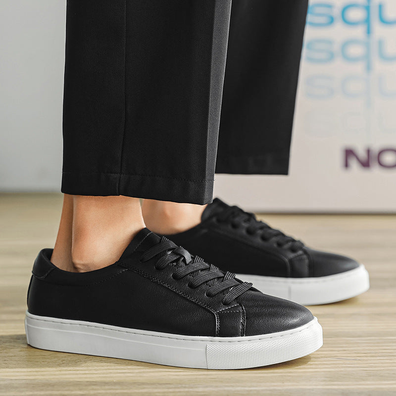 Men's Bottom White Genuine Plus Size Widened Men's Shoes