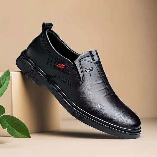 Men's Dragonfly Fashion Business Summer Breathable Soft Leather Shoes