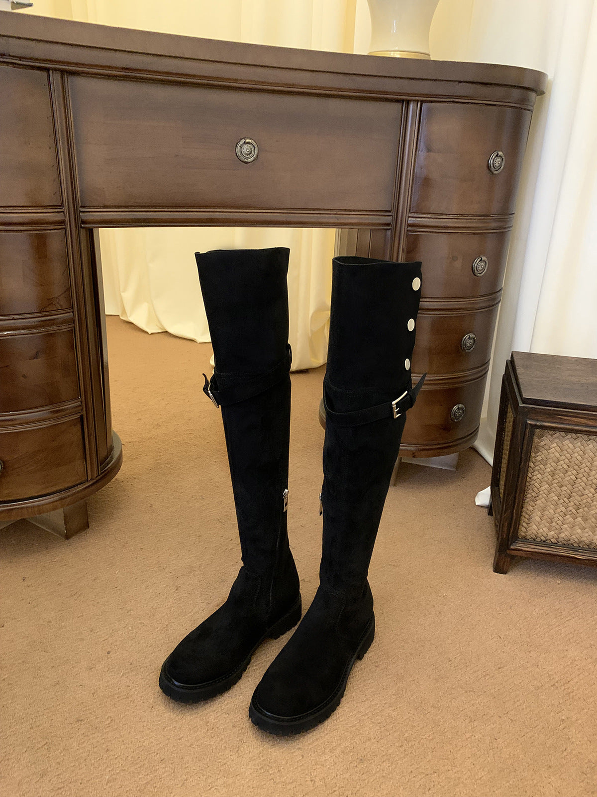 The Knee Knight Thick Bottom Fleece-lined Boots