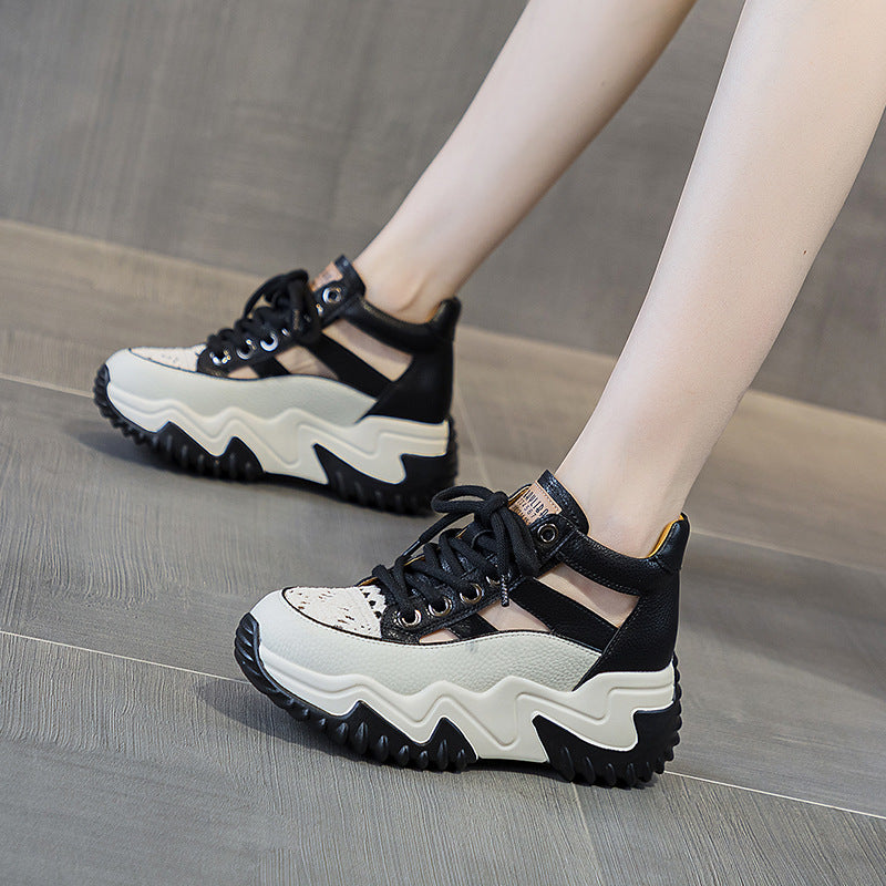 Women's Dad Summer Fashion Retro Lightweight Height Increasing Women's Casual Shoes