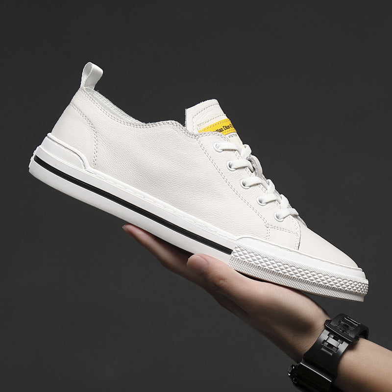 Men's White Fashion Summer Genuine Soft Bottom Canvas Shoes