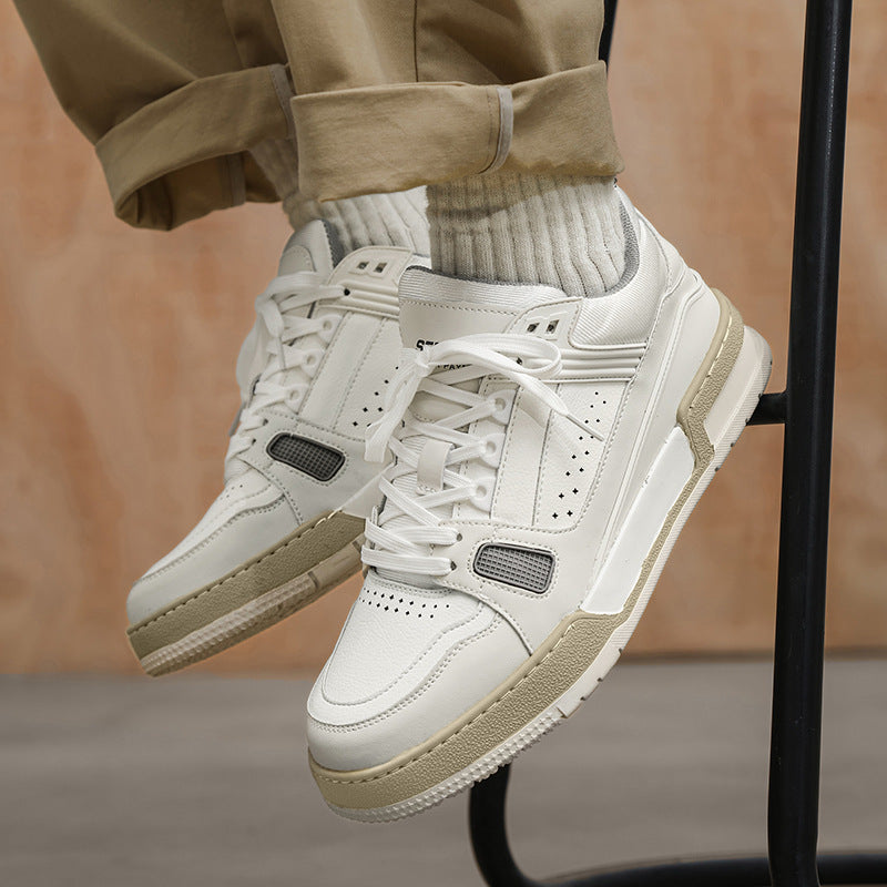 Bread White Thick-soled Hip Hop Lovers Elevator Designer Sneakers