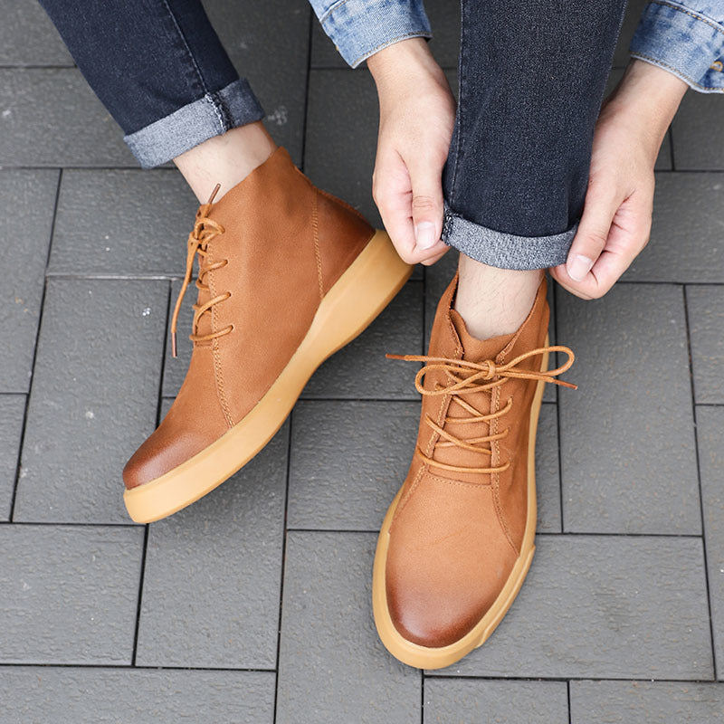 Men's British Style Martin Genuine Korean Ankle Casual Shoes