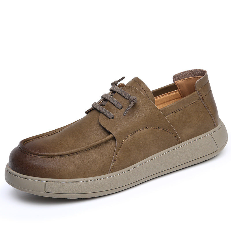 Men's Vintage Autumn Soft Bottom Breathable One Pedal Men's Casual Leather Shoes