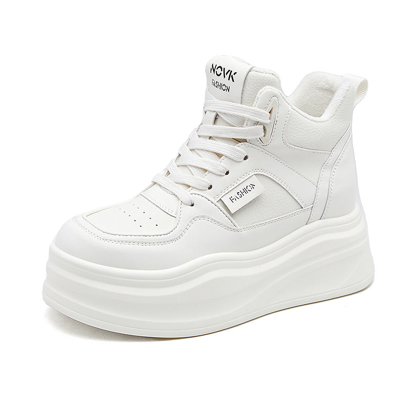 Women's Platform Clunky Muffin Veet Hidden White Casual Shoes