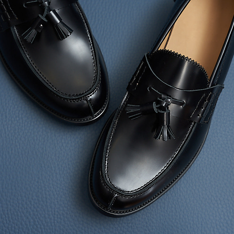 Men's Genuine British Patent Glossy Versatile Slip-on Loafers