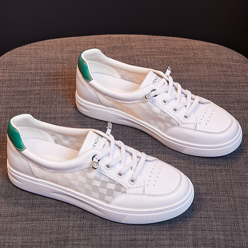 Women's White Spring Sports Board Top Layer Women's Shoes