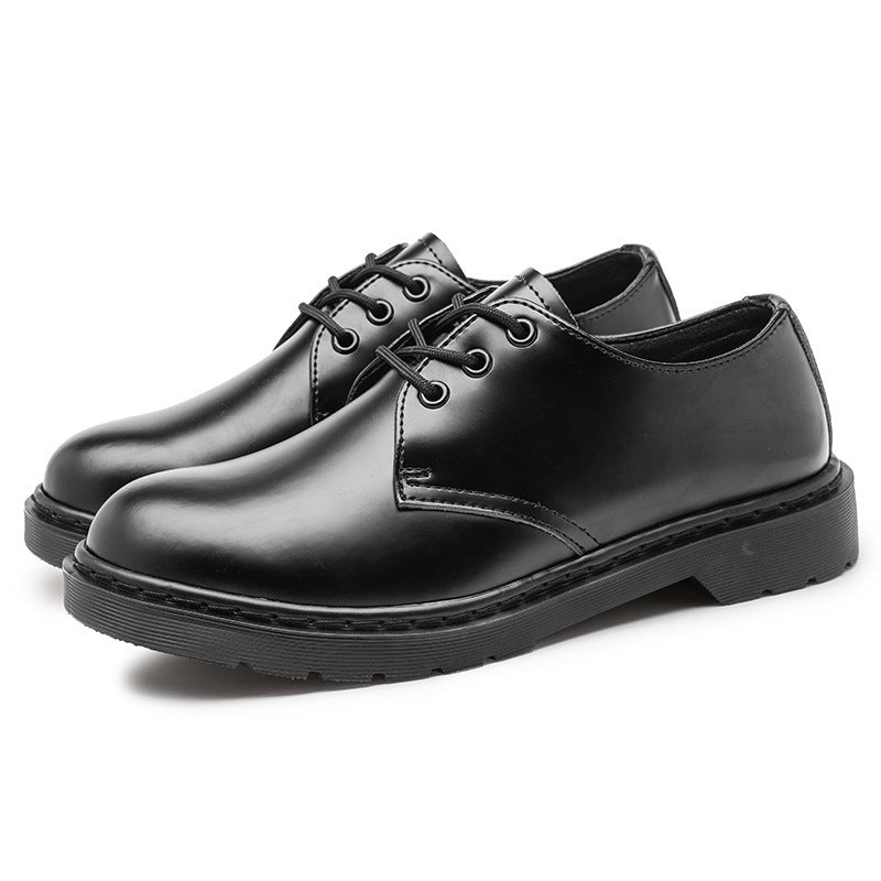 Head Male Black Calf British Style Martin Men's Casual Leather Shoes