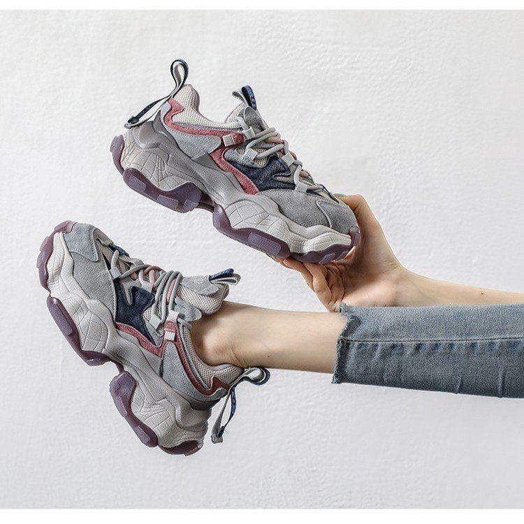 Women's Goods Frosted Retro Daddy Spring Thick Sneakers