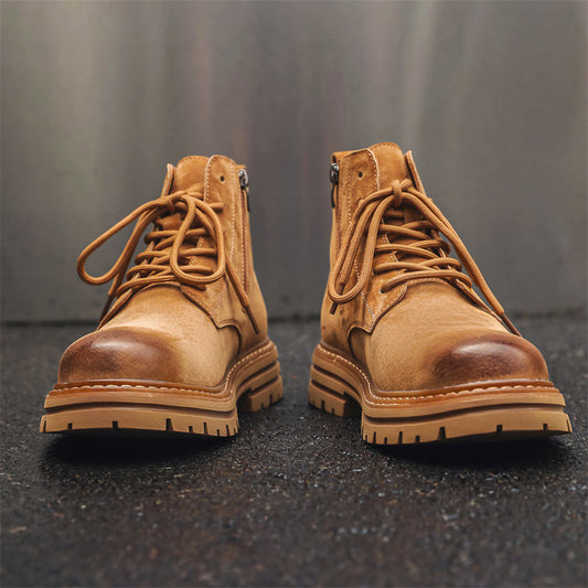 Women's & Men's Martin Summer British Retro Ankle Zip Boots