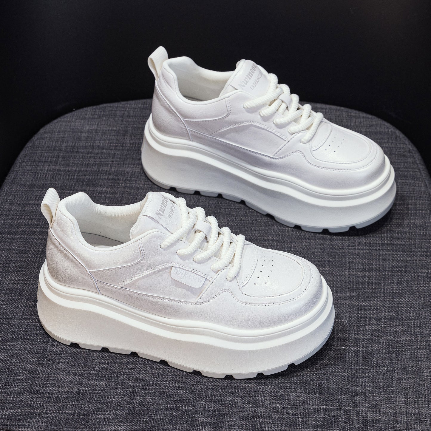Women's Thick Bottom Best-selling White Spring Elevator Casual Shoes