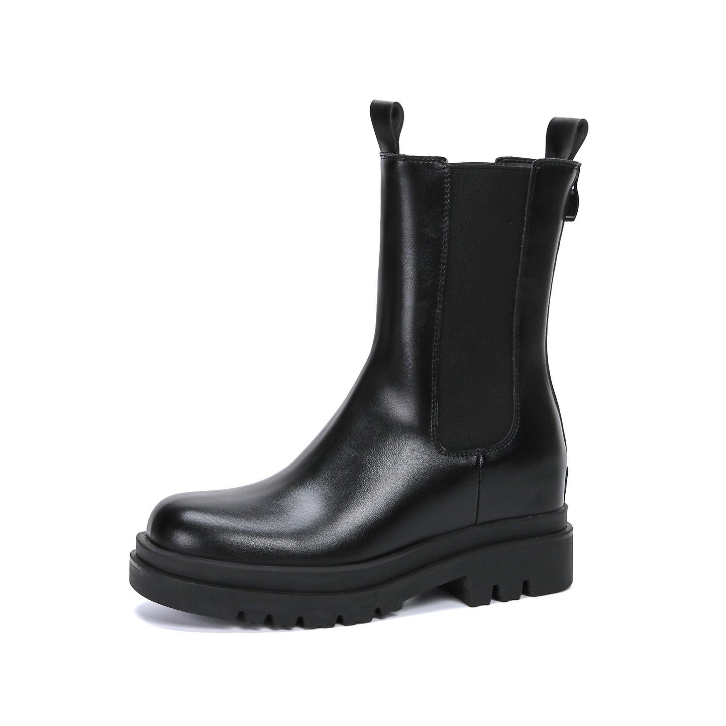 Women's Small Size Soft Chelsea Platform Smoke Pipe Hight Boots