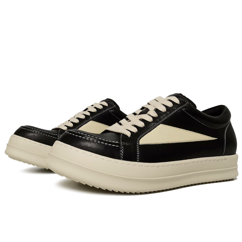 Men's Trendy Low Top Suede Brown Thick Sole Shallow Mouth Men's Shoes