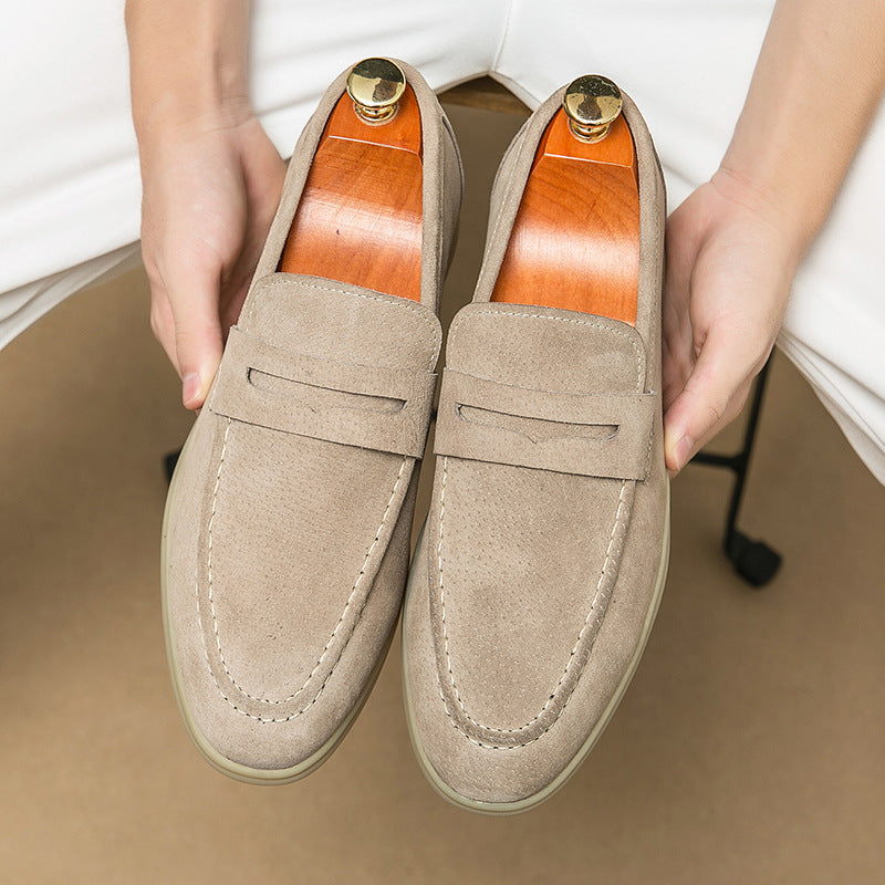 Men's Plus Size Fashion Slip-on Trendy Simple Leather Shoes