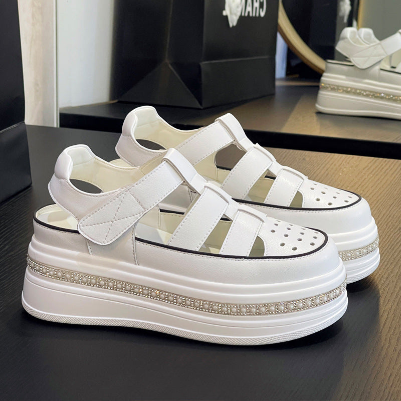 Women's Closed Toe Summer Outer Wear Hollow Sandals