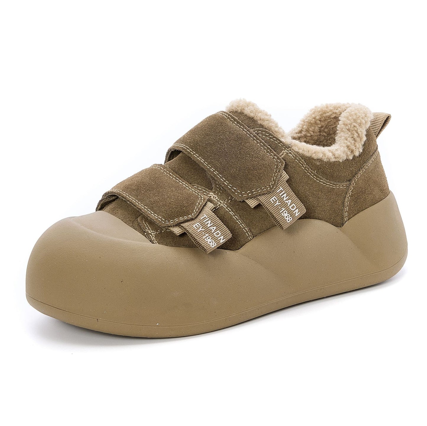 Head Soft Bottom Bread Retro Frosted Lamb Women's Shoes
