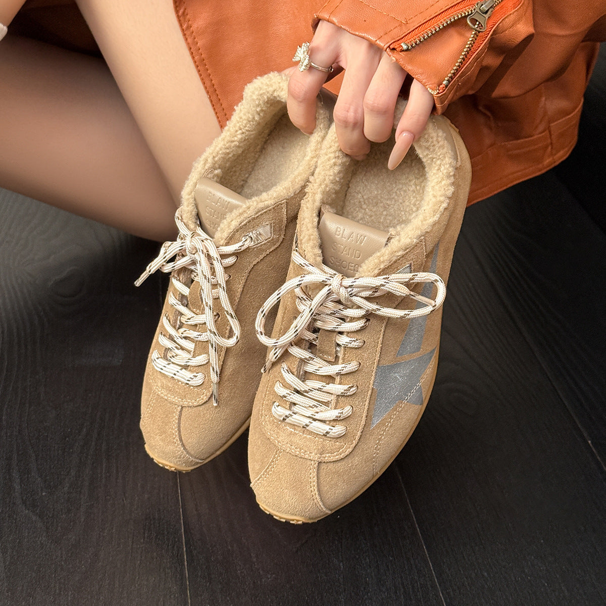 Women's Version Genuine Horse Fur Leopard Print With Veet German Women's Casual Shoes