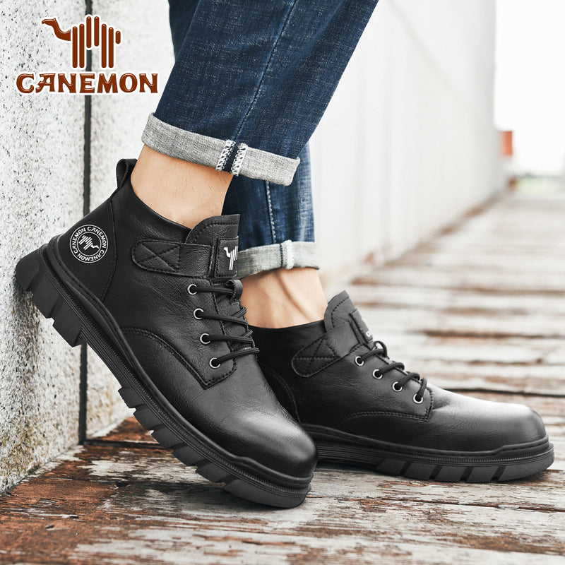 Men's British Style Sports Motorcycle Soft Bottom Sneakers