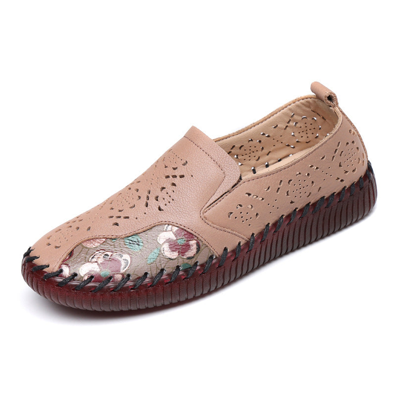 Women's Soft Bottom Mom Summer Hollow Ethnic Sandals