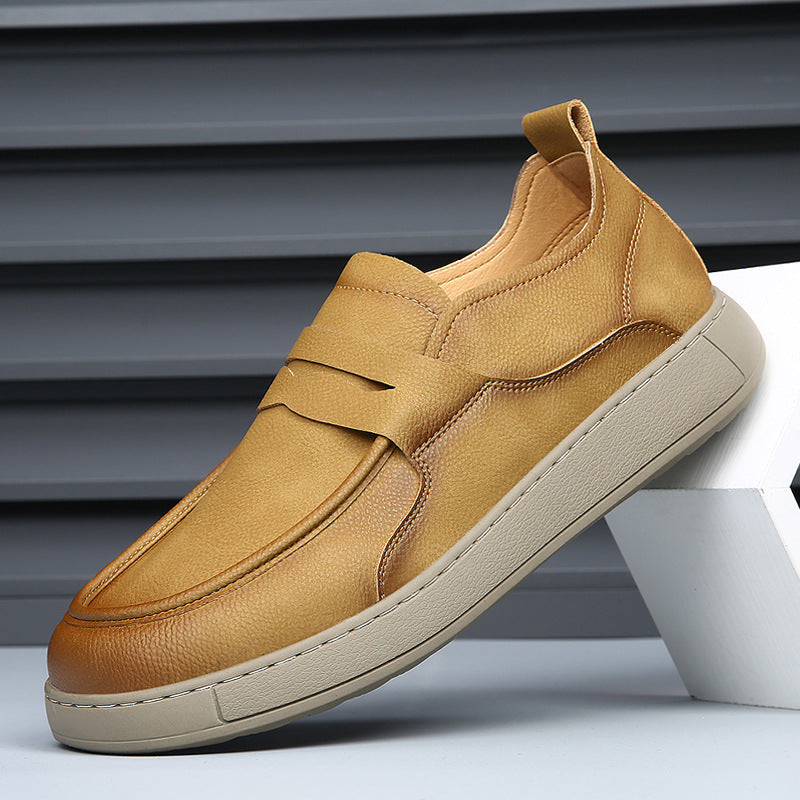 Men's Genuine Autumn Slip-on Breathable Retro Versatile Men's Shoes
