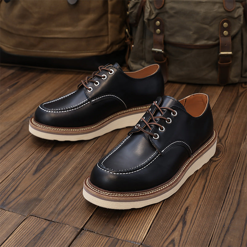 Men's British Retro Brown Trendy Board Fashion Leather Shoes