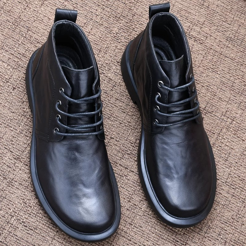 Men's Genuine Business Autumn Martin Thick Bottom Leather Shoes