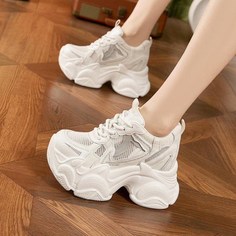 Women's Dad Small Platform Height Increasing Insole Breathable Women's Sports Shoes