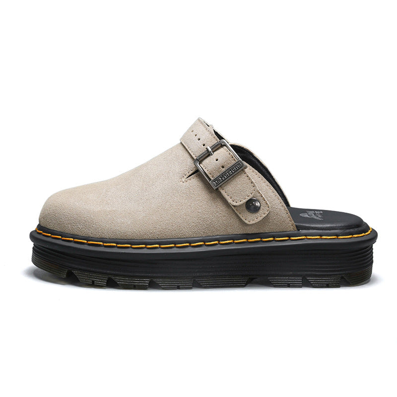 Women's Closed Toe Low-cut Flat Retro Large Size Slippers