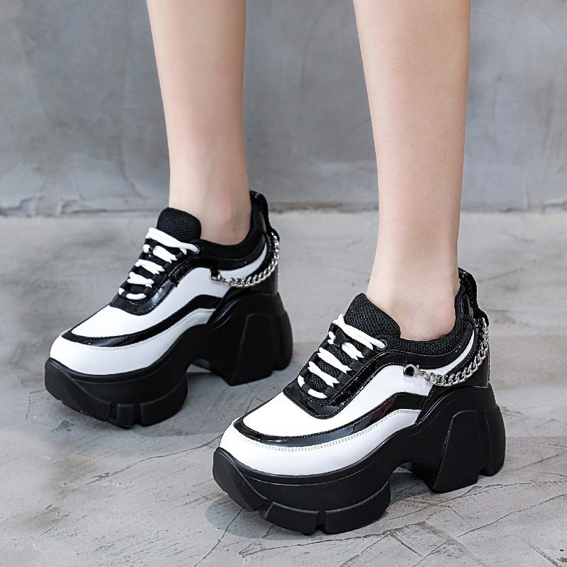 Women's Dad Autumn Retro Platform Height Increasing Insole Women's Sports Shoes