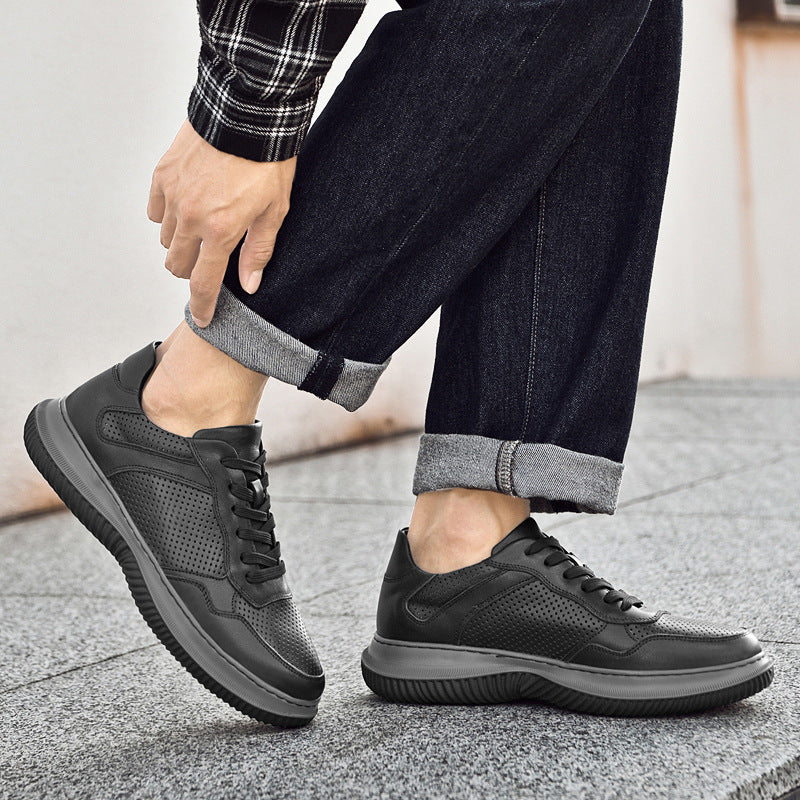 First Layer Cowhide Comfortable Breathable Service Leather Shoes