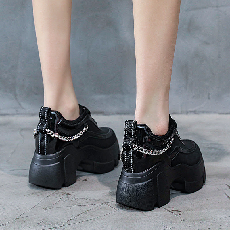 Women's Dad Autumn Retro Platform Height Increasing Insole Women's Sports Shoes