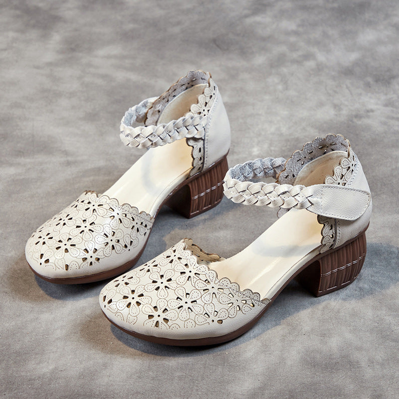 Women's & Men's Outer Wear First Layer Cowhide Mother Chunky Men's Shoes