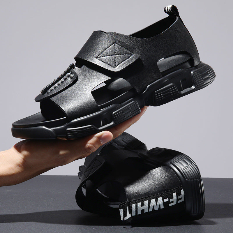 Men's Thick-soled Summer Driving Velcro Open Toe Sandals