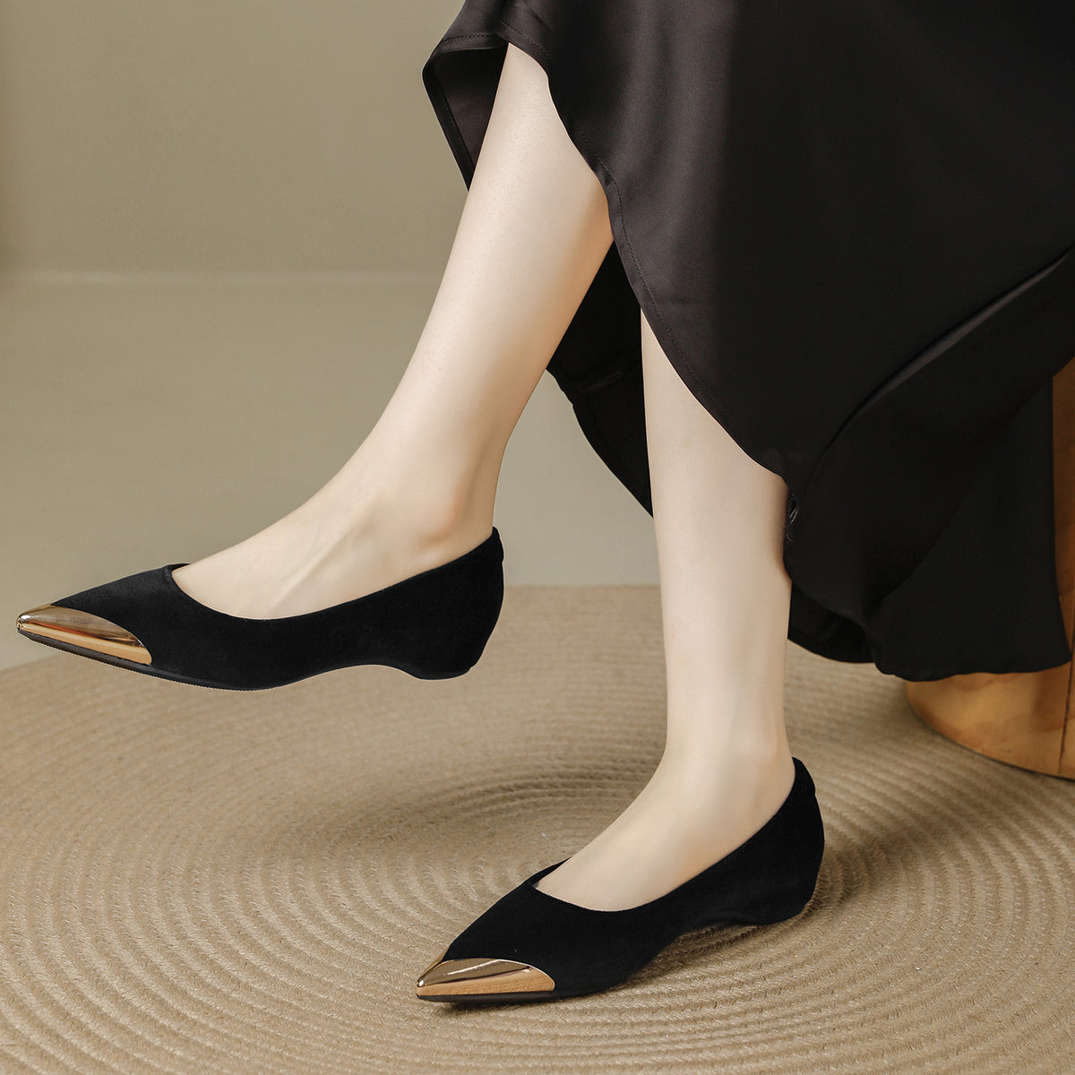 Women's Pointed High Autumn Leopard Print Design Sense Temperament Wild Low Heels