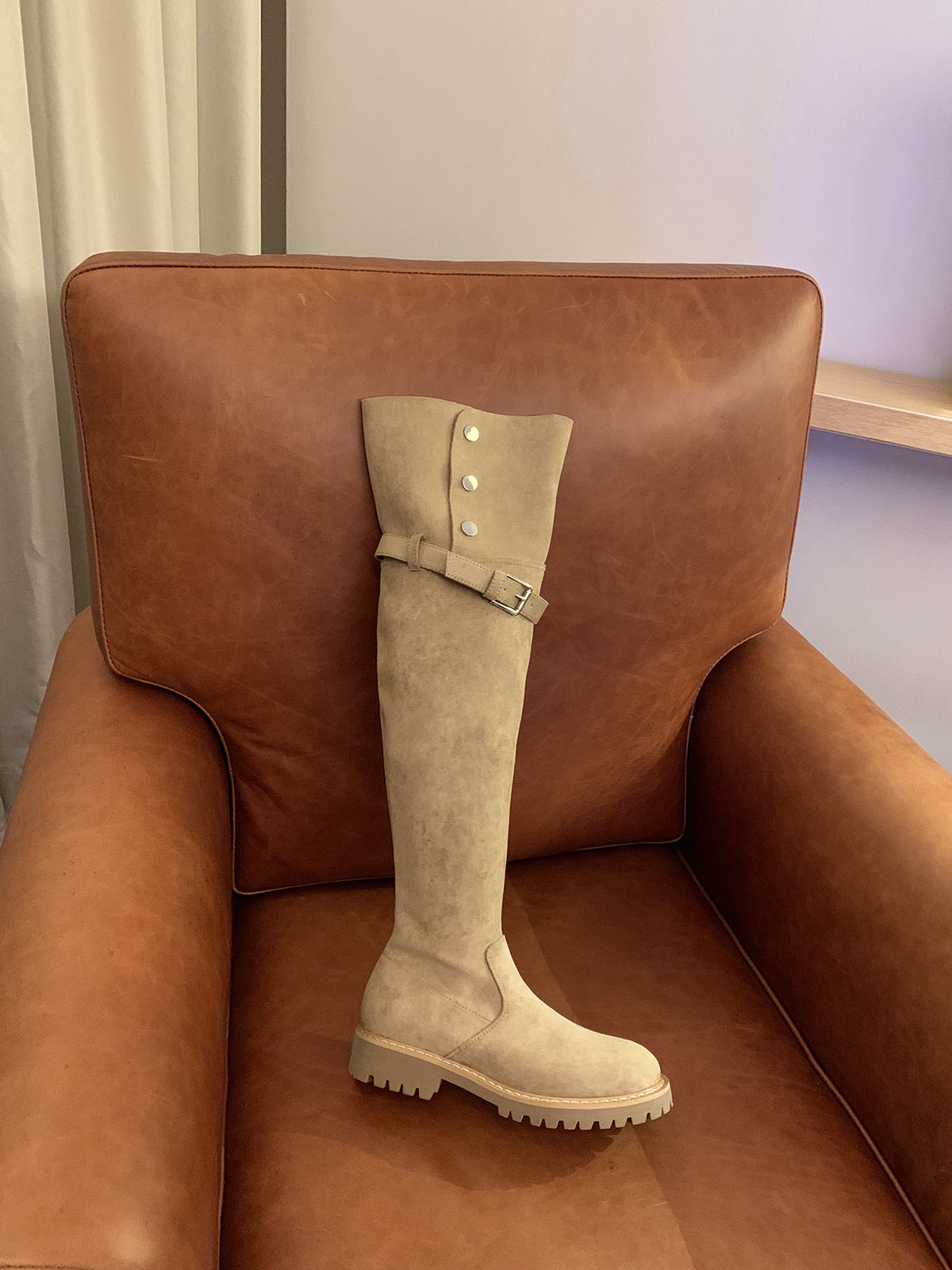 The Knee Knight Thick Bottom Fleece-lined Boots