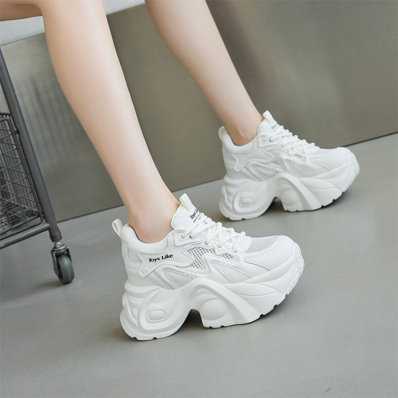 Women's Breathable Mesh Autumn Dad Platform Height Casual Shoes